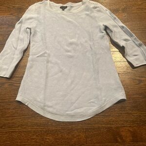 Talbots Blue  Buttons 3/4 Sleeves Sweater Size XS